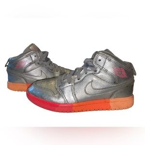 Air Jordan 1 Mid GS SUNRISE SILVER PINK
